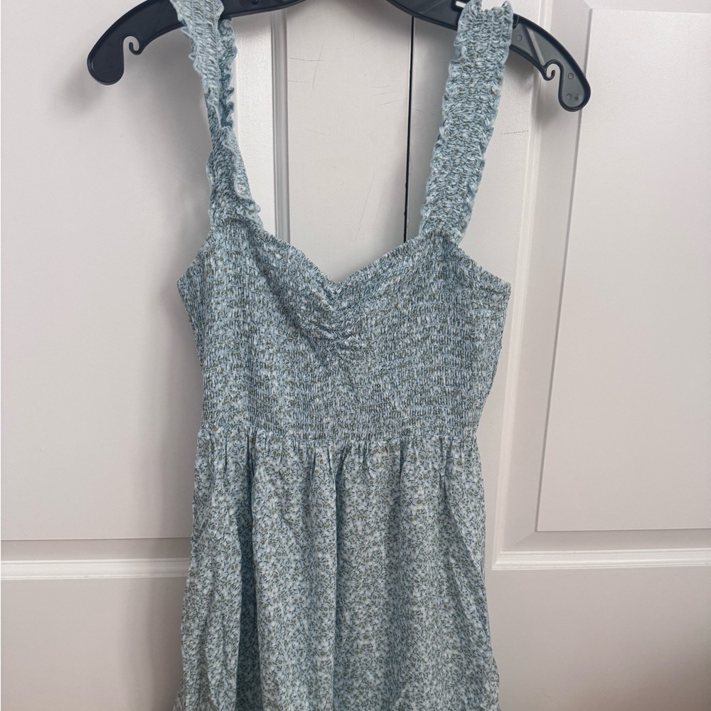 Forever 21 Light Blue Smocked Dress